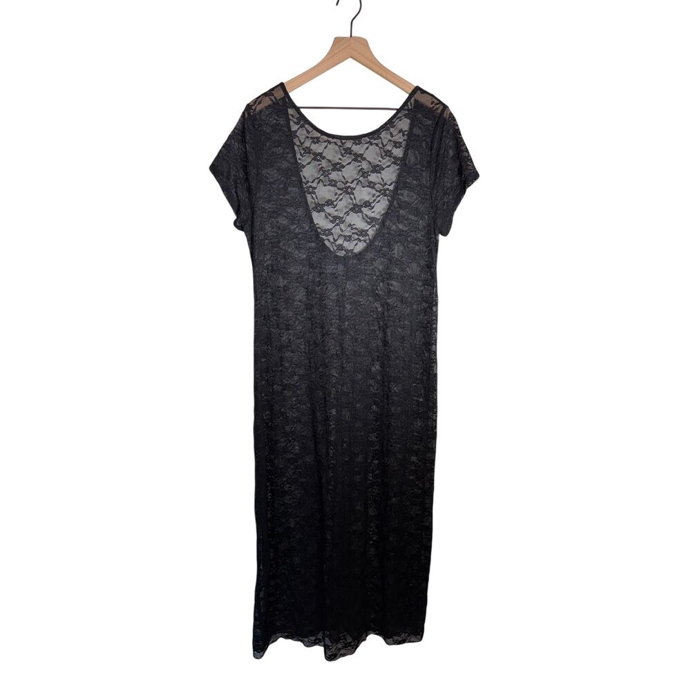 SHEER LACE whimsigoth witchy Halloween full length maxi dress XL